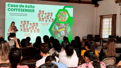 Mujeres cafetaleras reunidas en el primer encuentro nacional del ICAFE